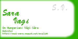 sara vagi business card