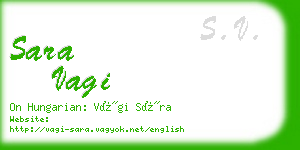 sara vagi business card